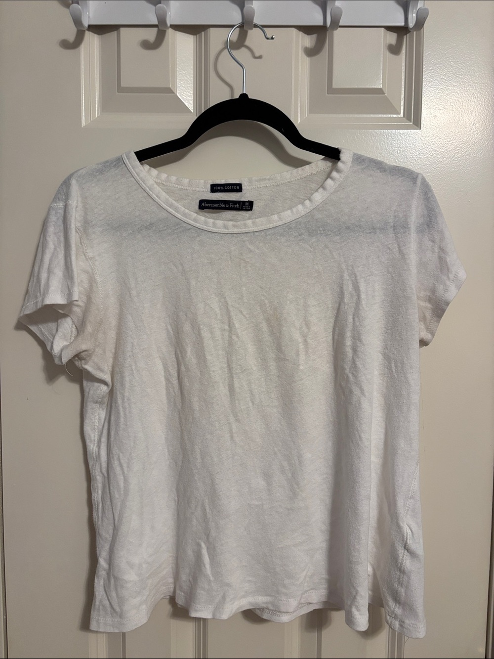 Abercrombie & Fitch White Short Sleeve Crew Tee